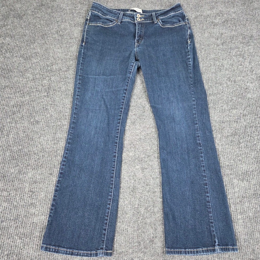 Levis 529 Curvy Bootcut Jeans Womens 12M‎ Dark Wash Blue Denim Flap Pocket 26560